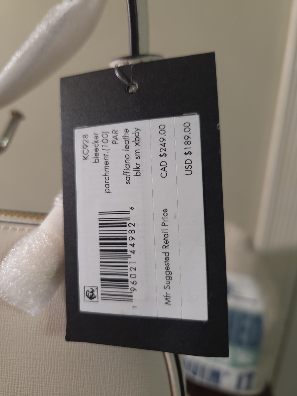 NWT Kate Spade Bleecker Parchment Saffiano Leather Crossbody - Picture 6 of 6